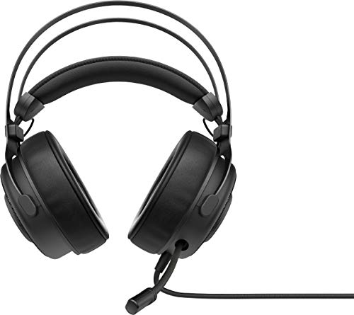 HP Omen Blast Gaming Headset, USB-Anschluss, 7.1 Surround-Sound, einziehbares Mikrofon mit Geräuschunterdrückung, Schwarz