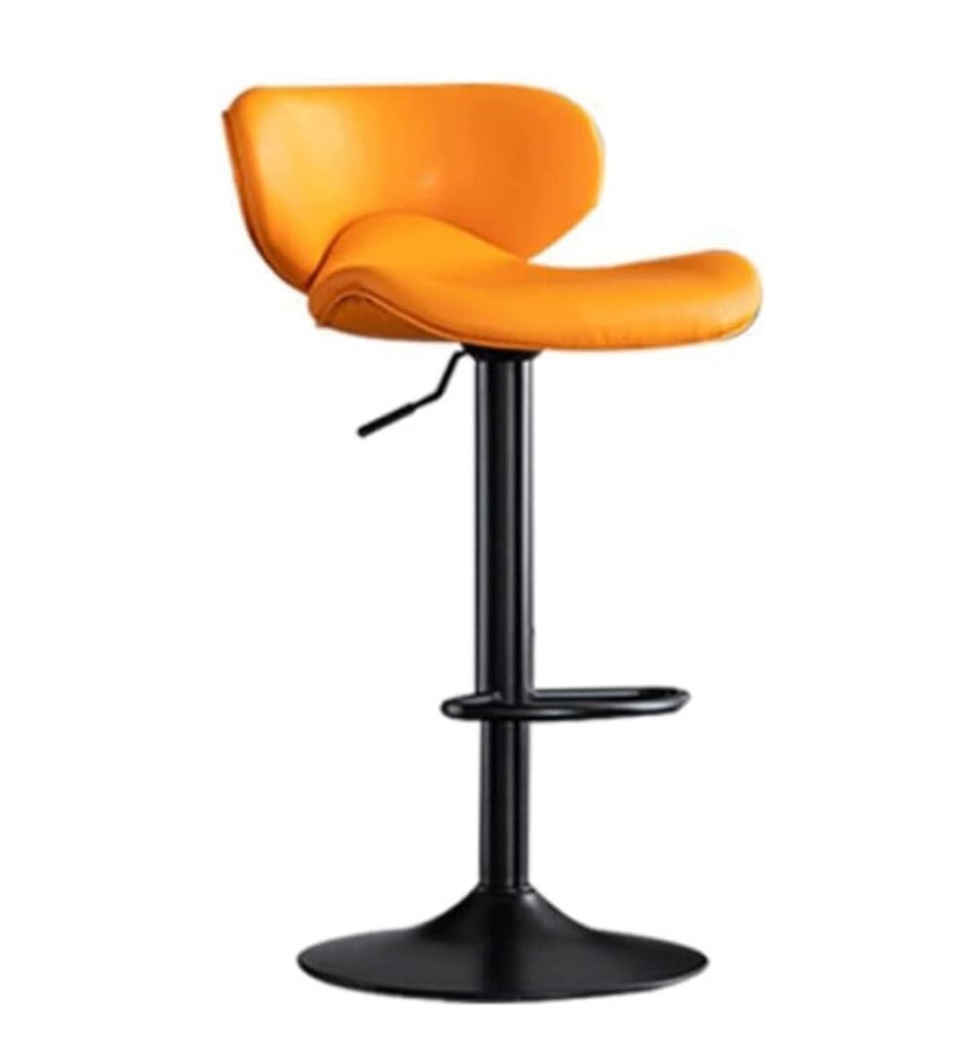 Barhocker Barstühle Barstuhl Höhenverstellbarer Barhocker Lederbarhocker 360° Drehbarer Barstuhl Moderner Barstuhl Hoher Hocker Mit Fußstütze Bar Stühle Barsessel(Orange)