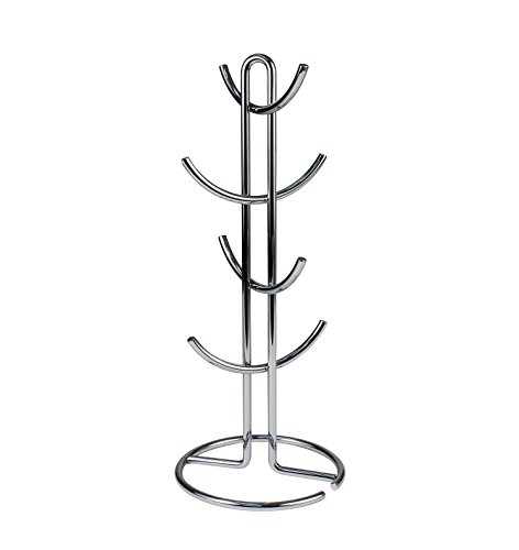 Spectrum Diversified Euro Large 8-Mug Holder, Countertop Mug Tree, Coffee Mugs & Tea Cup Storage Rack, Coffee Counter Bar Accessory & Kitchen Organizer