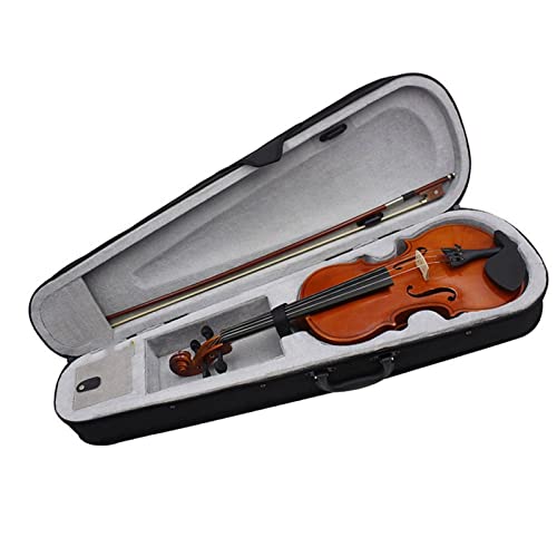 Violine Anfänger Holzgeige 4/4 Akustische Geige in voller Größe für Anfänger-Saiteninstrument mit Koffer (Color : 4/4)