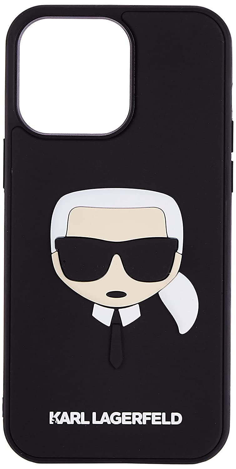 KARL LAGERFELD KLHCP14XKH3DBK hülle für iPhone 14 Pro Max 6,7" schwarz/Black hardcase 3D Rubber Karl`s Head