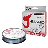 Daiwa Jbraid 8 Braid geflochtene Schnur, 300 m, Mehrfarbig, 0,42 mm