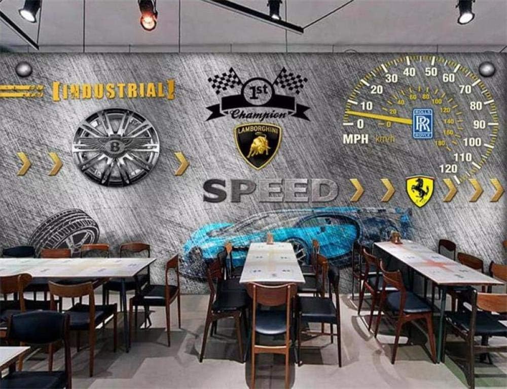 Oldtimer-Club 3D Tapete Poster Restaurant Schlafzimmer Wohnzimmer Sofa TV Dekorative Wand-430cm×300cm