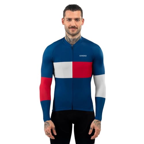 SIROKO - Langärmeliges Radtrikot M2 Vezzana - XS - Blau/Rot