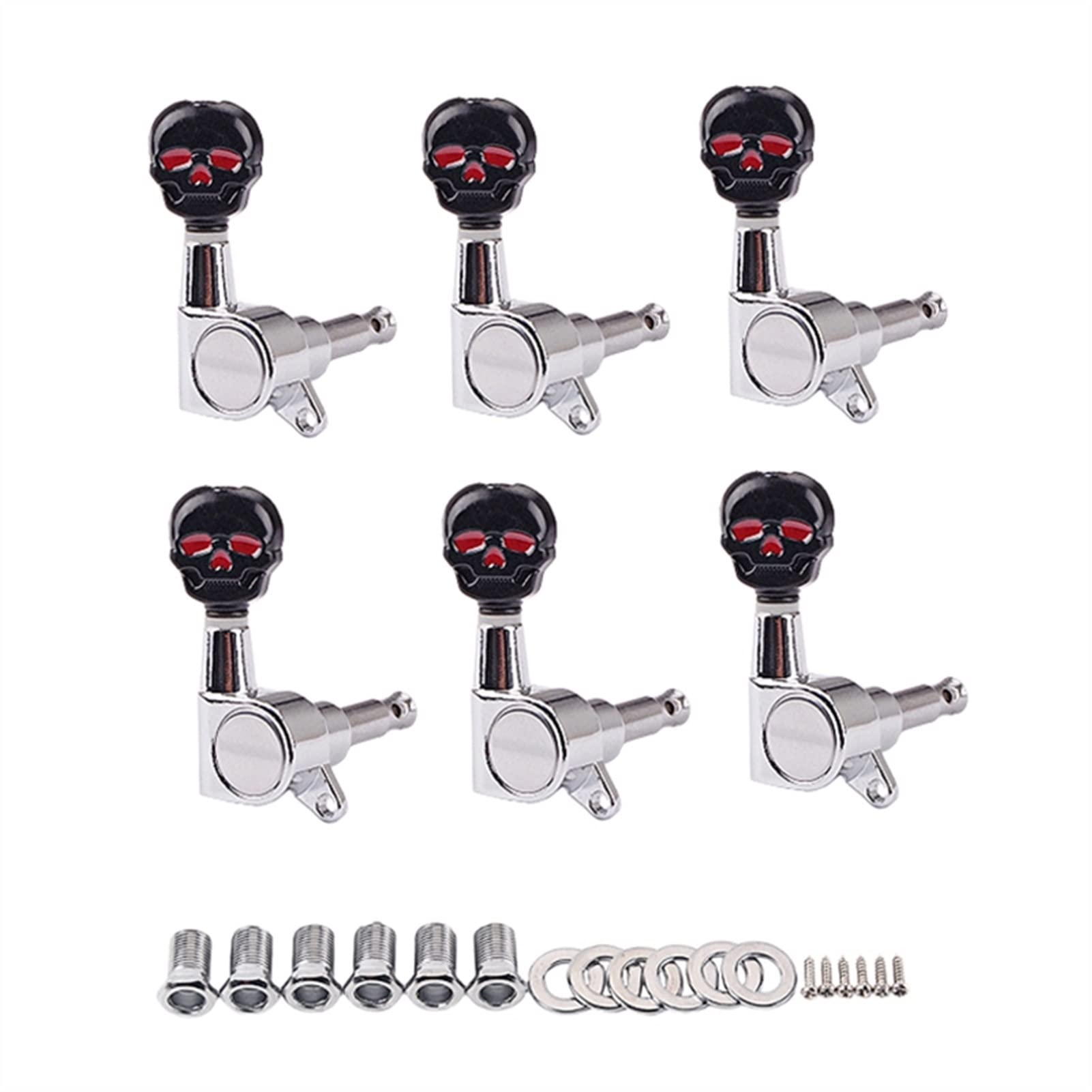 6R Gitarre Tuning Pegs Tuner Machine Skull Head Guitar String Tuning Pegs Maschinenkopf Tuner Stimmwirbel Mechaniken