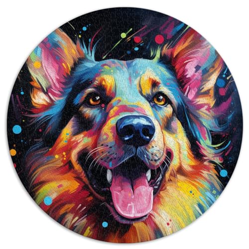 Puzzles zum Verschenken, Deutscher Schäferhund, 1000 Teile, Premium-Puzzle, 67,5 x 67,5 cm, Entspannungs-Puzzlespiele, Denksport-Puzzle, anspruchsvolles Spiel