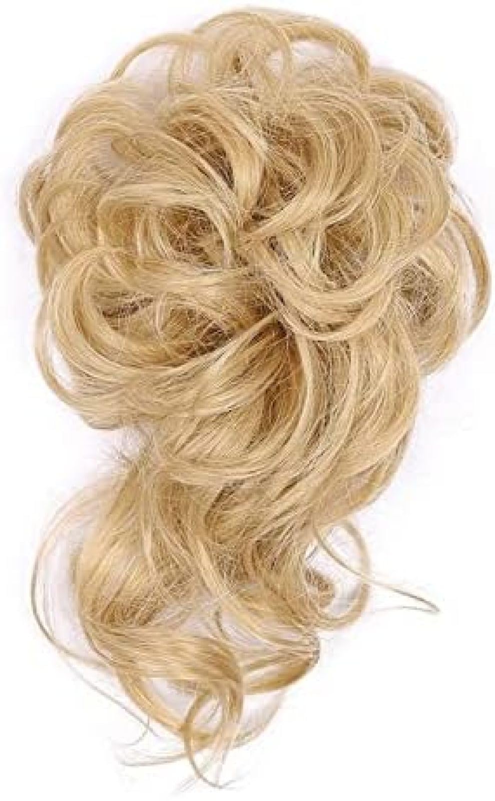 Haarteil Für Damen, Chignon, Unordentlicher Dutt, Lange, Gewellte, Zerzauste Hochsteckfrisur, Haargummis, Pferdeschwanzverlängerung Mit Elastischen Haarbändern, Chignon, Lockiges Haar, Dutt, Scrun