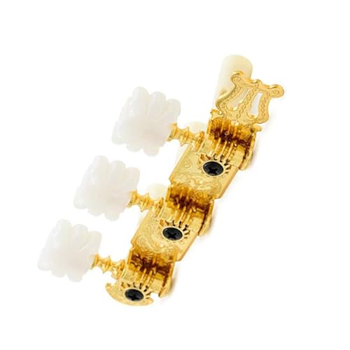 Strings Tuning Pegs Mechaniken Für Gitarre Klassische Folk-Gitarre mit Blumenkopf, Saiten-Twist-Kopfplatte, Stimmgerät, Gitarrenknopf-Teile (Color : 3/4)