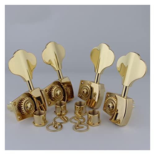 Hochwertige Offene Getriebe Bass Tuner Tuning Keys Gold Stimmwirbel Mechaniken (Color : 4L)