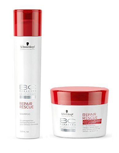 Schwarzkopf Bonacure Repair Rescue Shampoo 250 ml und Nourishing Treatment 200 ml