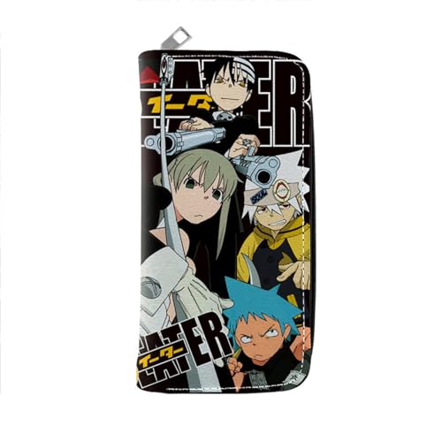 RYNDEX So-ul Eat-er Anime Geldbörse, Lustig Süß Spaß Card Holder Wallet, Mädchen Geldtasche mit Münzfach und Geldscheinfach(Color:Multicolor 11)