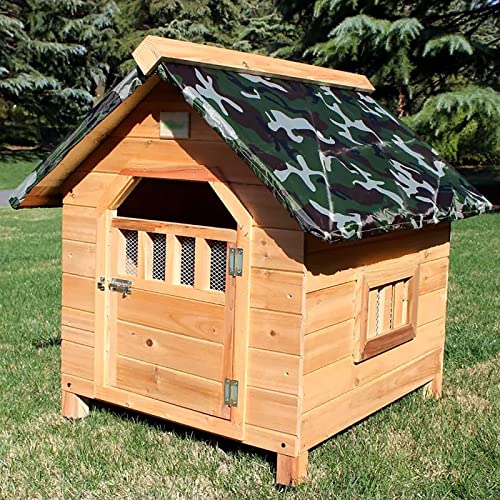 Katzenhaus Outdoor, Hundehütte Outdoor, Hundehütten for Große Hunde Draußen, Wetterfeste Katzenhäuser for Outdoor-Katzen, Outdoor-Katzenunterstand mit Tür ( Color : A , Size : XXL )