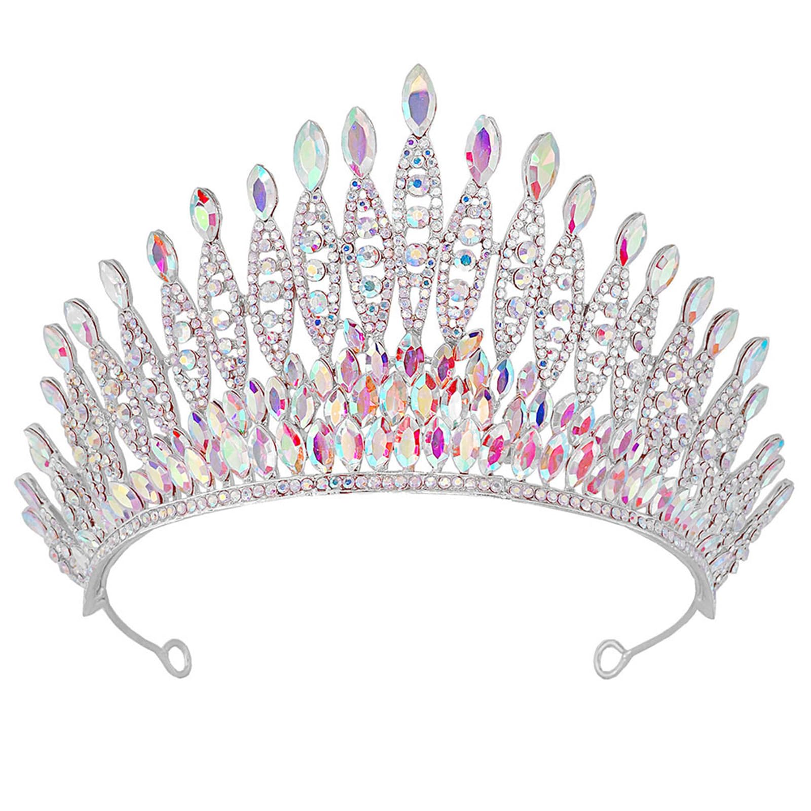 Zdprkqzvz Braut Kopfschmuck Mit Schimmernden Strasssteinen Bunten Kristallen Tiaras Für Hochzeiten Und Partys Eleganter Haarschmuck Für Frauen