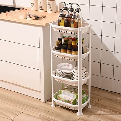 YIHANSS Küchen-Organizer, 2–4-stufiger Duschcaddy, Eckregal, rostfrei, Duschregalständer aus Kunststoff für Badezimmer, Badewanne, Duschwanne (Farbe: Weiß (2 Stück), Größe: 35,5 x 25 x 82 cm) (Weiß (