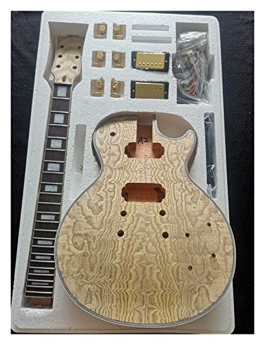 Gitarrenkorpus unfertig DIY.E- Gitarrenset Zubehör Furnier Mahagoni Massivholzkörper (Color : 11)