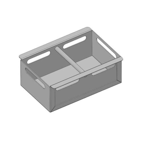 Aschekasten - Für Hark Kaminofen Modelle - Aschkasten aus verzinktem Stahlblech - feuerfest & hitzebeständig - Aschekästen Stahl (290x180x113 mm)