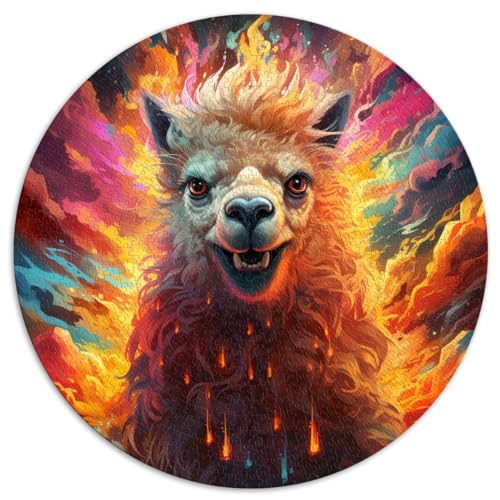 Puzzles Geschenk Space Llama Art Puzzles für Erwachsene 1000 Teile 26,5x26,5 Zoll Lernpuzzle Familienaktivität Puzzles Lernspiele