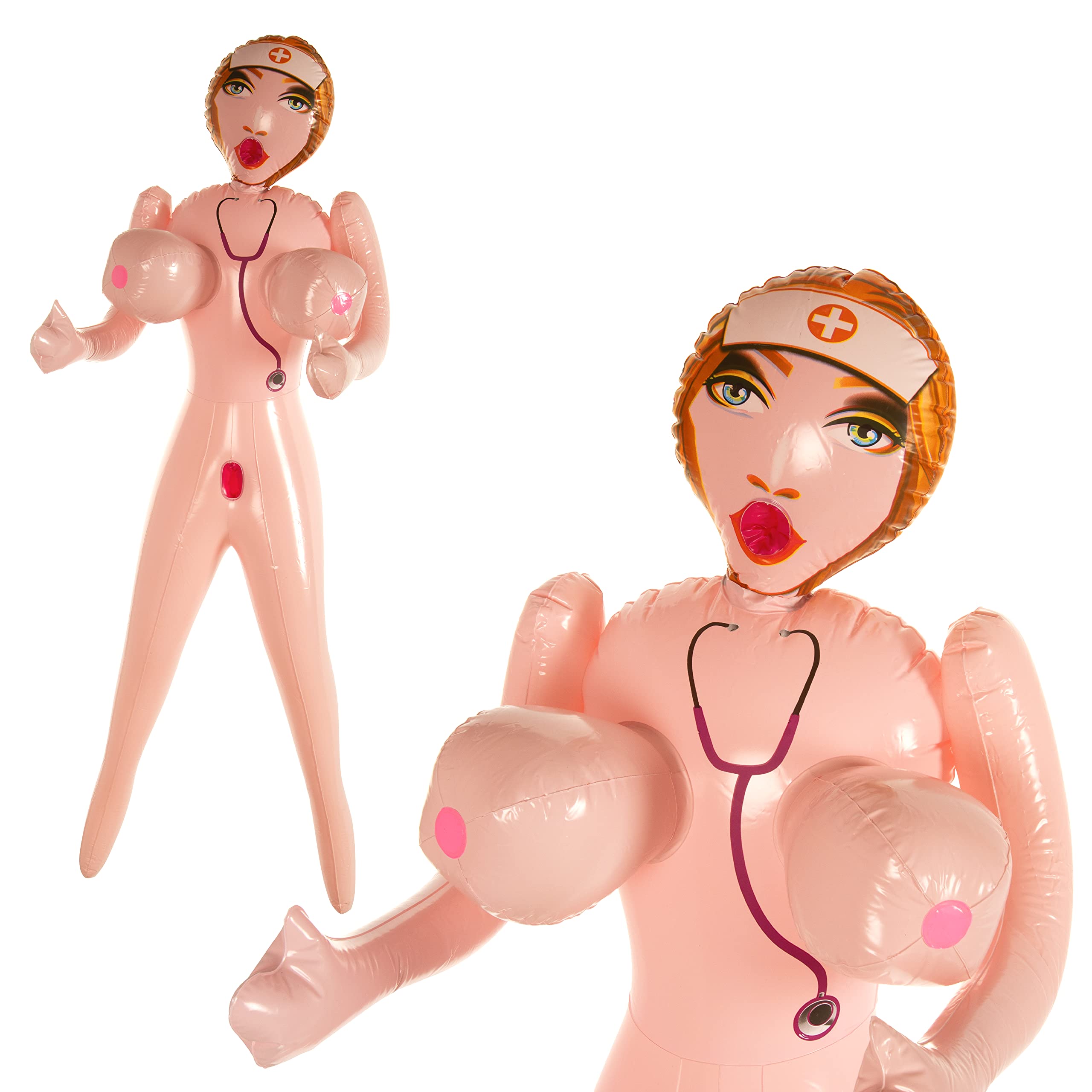 Sexy weibliche Gummipuppe Sexy Miss Lisa mit dicken Titten ca. 152 cm ideal als Sexpuppe/Liebespuppe Women, JGA Gadget, Erotik Scherzartikel mit 2 großen Brüsten