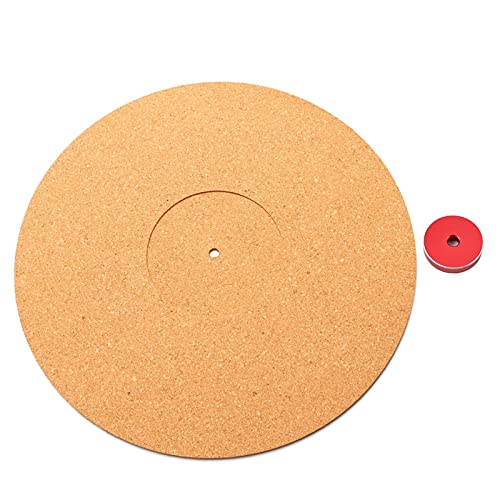 30,5 cm Kork-Plattenspieler-Matte, antistatisch, Anti-Shake, Slipmat, Kork-Plattenplatte, verbessert den Klang