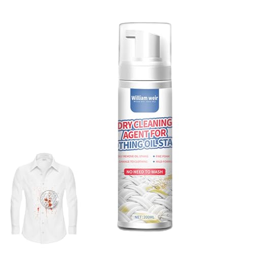 Trockenreiniger für Kleidung, 200 ml, Trockenreiniger-Set, Fleckenentferner-Werkzeug, leicht verwendbares Reinigungsmittel-Spray, zum Entfernen von Wäsche-Flecken, Trockenreinigung, 3 Stück