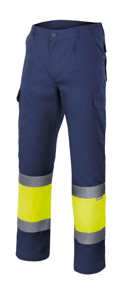 Velilla 156 - Signalhose (Größe XXL) Farbe marineblau und gelb fluoreszierend