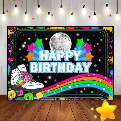 Alles Gute zum Geburtstag Baby Dusche Abstrakt Hintergrund Fotografie Hintergründe Partys Leuchtend Neon Foto Scheinwerfer Cust Hintergrund Vinyl 350x230cm