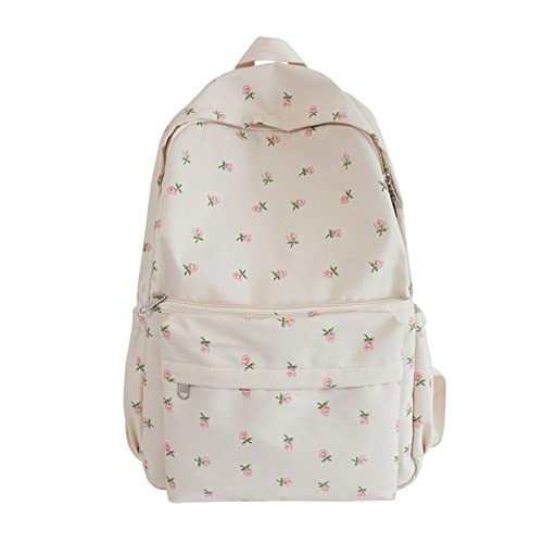 Damen Laptoptasche Computer Arbeit Schule Reisen Tagesrucksack Geldbeutel Rucksack Blumenmuster