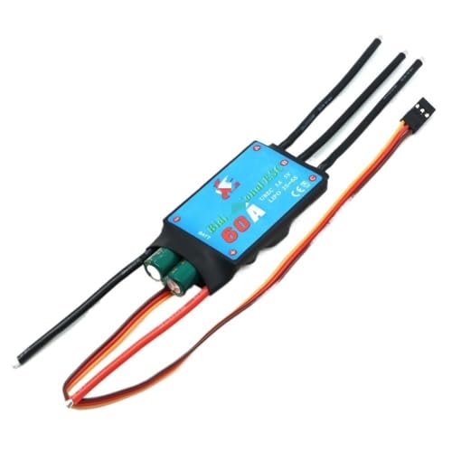 LSFWJP for ZMR for Bidirektionale 12A/20A/30A/40A/50A/60A/80A for Bidirektionale Bürstenlosen ESC for Fernbedienung Auto Pneumatische Unterwasser Propeller (Color : 60A (2-6S))