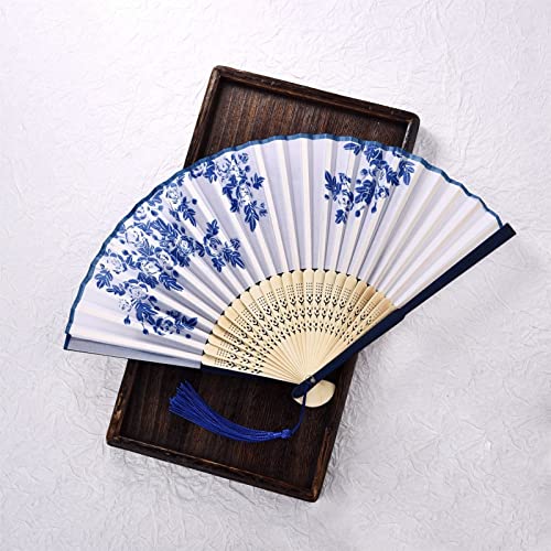 Mehrzweck-Faltfächer aus Seide im Vintage-Stil, Retro-Faltfächer aus chinesischem und japanischem Bambus, Handfächer zum Tanzen, Heimdekoration, Ornamente, Basteln, Geschenk, Fächer zur Dekoration,