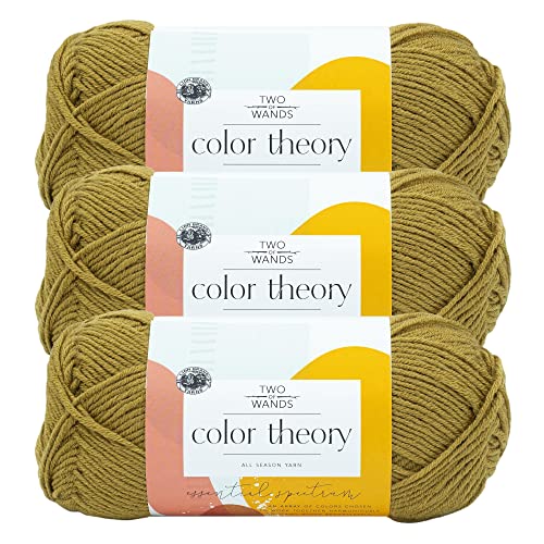 Lion Brand Yarn Two of Wands: Color Theory Garn, Dijon, 3er-Pack