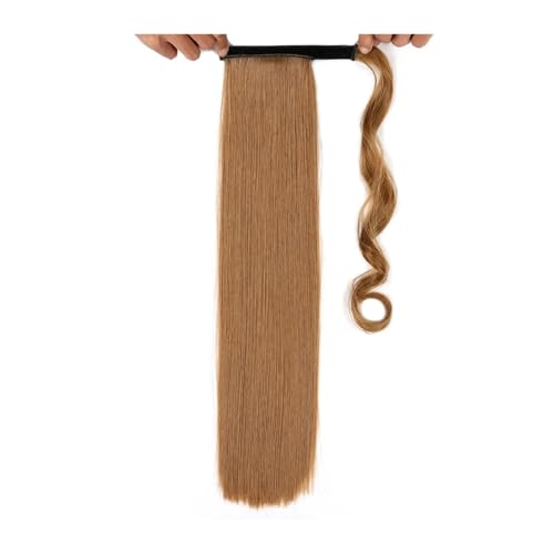 Pferdeschwanz Haarteil Lange, gerade Pferdeschwanz-Verlängerung, 55,9 cm, Wickel-Pferdeschwanz, natürliche synthetische Haarverlängerungen, for Anklipsen, gerades Pferdeschwanz-Haarteil for Frauen Pfe