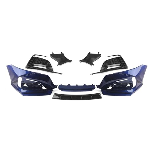 Frontspoiler Lippe Für Accord 10th 2018 2019 2020 2021 Auto Gehäuse Ansaughaube Splitter Spoiler Kit Frontstoßstange Surround Molding Trim Abdeckung Frontstoßstange Spoiler(Blau)