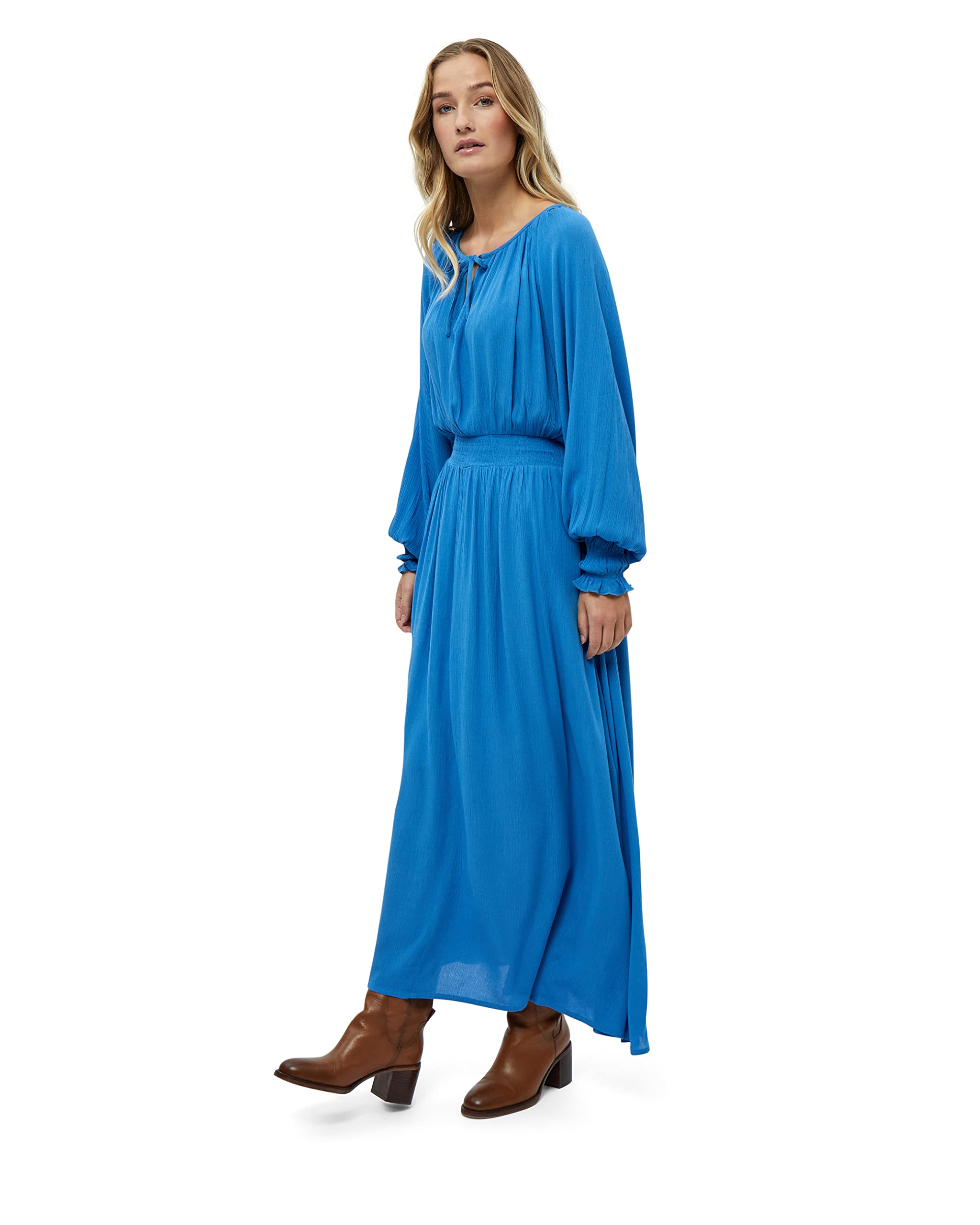 Peppercorn Danea Maxi Kleid | Kleid Damen In Blau | Frühling Kleid Damen Elegant | Größe L