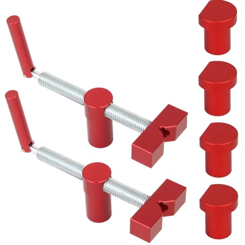 HVVENTY Holzbearbeitungs-Clip, schnell befestigter Clip, Schnellbefestigung, Klemmwerkzeug für 19 mm Loch, Holzbearbeitungsbank, Hundewerkzeug, einfache Installation, einfach zu bedienen, Rot