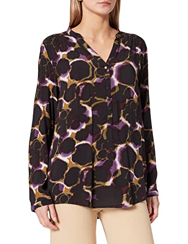 Cartoon Damen Casual-Bluse mit Muster Black/Purple,36