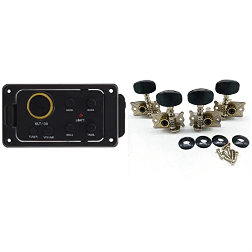 ALFAAL 1 Set 4 Band Eq. Equalizer Preamp Gitarre Pickup 1 Set Tuning Pegs Tuner Machine Köpfe 2R 2L