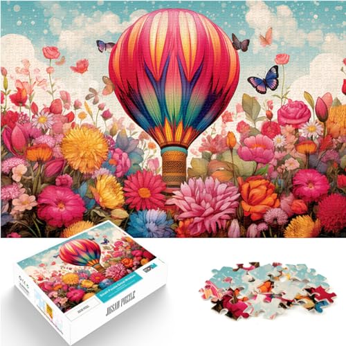 Puzzles, Geschenke, Spielzeug, Bunte Heißluftballons fliegen am Himmel, 1000-teiliges Puzzle für Erwachsene, Holzpuzzle, Künstlersammlung, Bildende Kunst, 1000 Teile (50 x 75 cm)