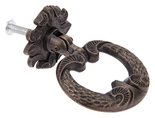 Legierung Vintage Ring Pull Knob Handle, Tassenknöpfe, Griffe, Möbelgriffe, Vintage-Schrankknöpfe und -griffe, Küchenschränke, Zugknöpfe, Hängegriffe, Schubladen, Kleiderschränke, Schranktürringe