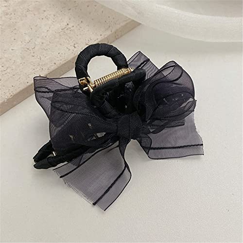 Haarklammern, Haarspangen, Klauenklammern, Retro-Organza-Schleife, Haarklammer for Mädchen, Garnband, Hai-Clip, Korea, elegante Haarnadel-Haar-Accessoires TS5297-5 (Farbe: TS5297 5) (Farbe: TS5297 4)