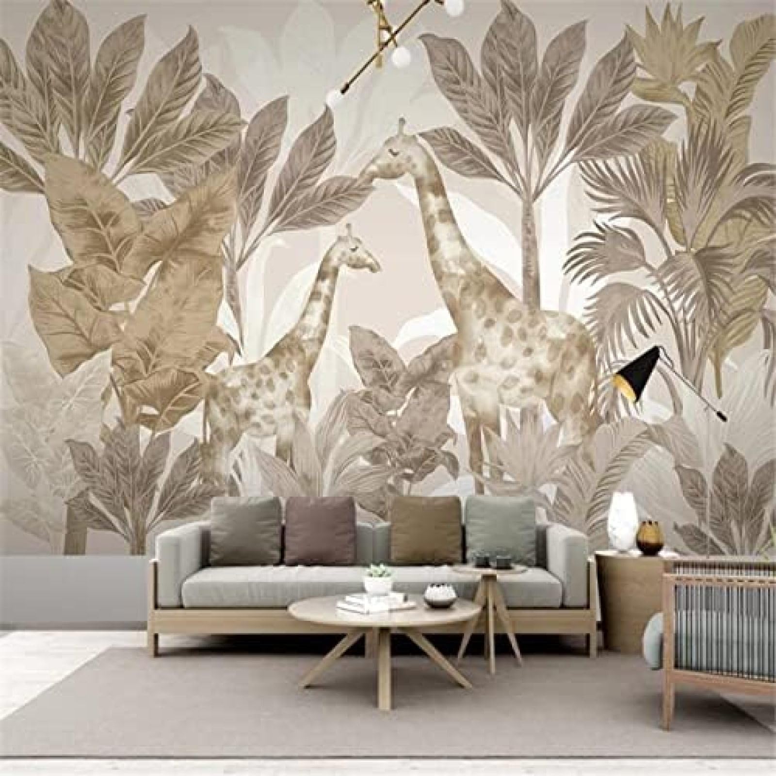 XLMING Handgemalte Botanische Waldtiere Dekoration 3D Tapete Wohnzimmer Sofa Schlafzimmer Esszimmer Home Dekoration Wand-430cm×300cm