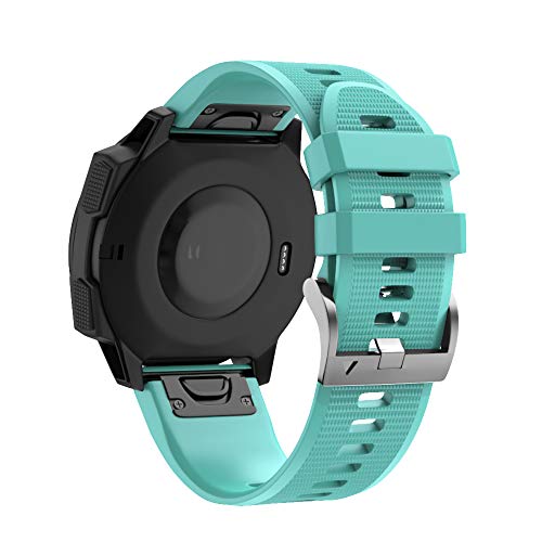 OPKDE Uhrenarmband für Garmin Fenix 7, 7X, 5, 6, 5X, 6X, Pro Plus, 3 HR, Epix, Saphir, weiches Silikon, Smartwatch-Armbänder, Zubehör, 22 mm / 26 mm, For Descent Mk1 Mk2i, Achat