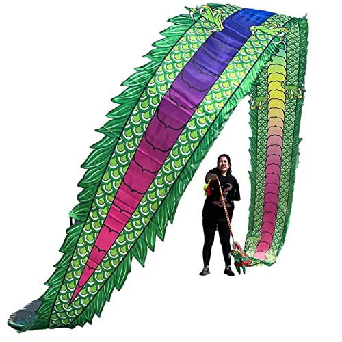 Spinndrachen Poi,. Rhythmischer Seidendrachentanz for Männer und Frauen, waschbares Fitness-Shaking-Poi-Spinning, fließendes Ribbon-Tänzer-Wurfstreamer-Set for Strandaktivitäten(8 m/26ft long)