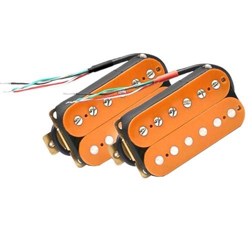 Exquisiter orangefarbener Humbucker-Tonabnehmer für E-Gitarre, Kunststoffspule, verstellbare Schraube, Gitarrenteile Single-Coil-Tonabnehmer