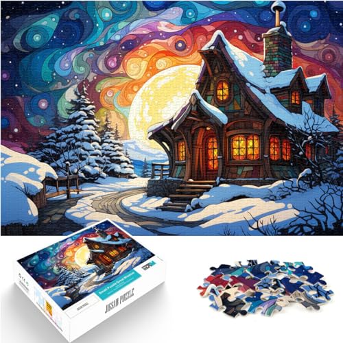 Spiel-Geschenk-Puzzle, bunte Iglu-Landschaft, 1000 Puzzles für Erwachsene, Holzpuzzle, ganze Familie, 1000 Teile (50 x 75 cm)