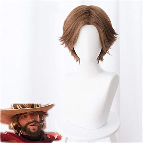 LINLINCD Cosplay wig Overwatch Cosplay Perücke Mcrae Halloween Karneval Kostüm Perücken Kuz419