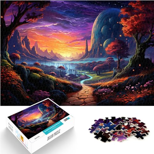 Puzzlespiel Fantasie-Farblandschaft für Erwachsene, 1000 Teile, Holzpuzzle, jedes Teil ist einzigartig – anspruchsvolles, unterhaltsames Familienspiel, 1000 Teile (50 x 75 cm)