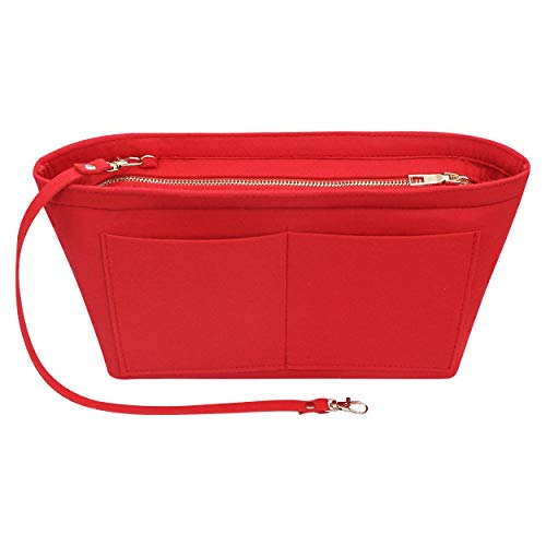 letaofang Filz Handtasche Organizer Geldbörse Organizer Filz Insert Bag Organizer Multi-Taschen Einkaufstasche in Tasche für Frauen