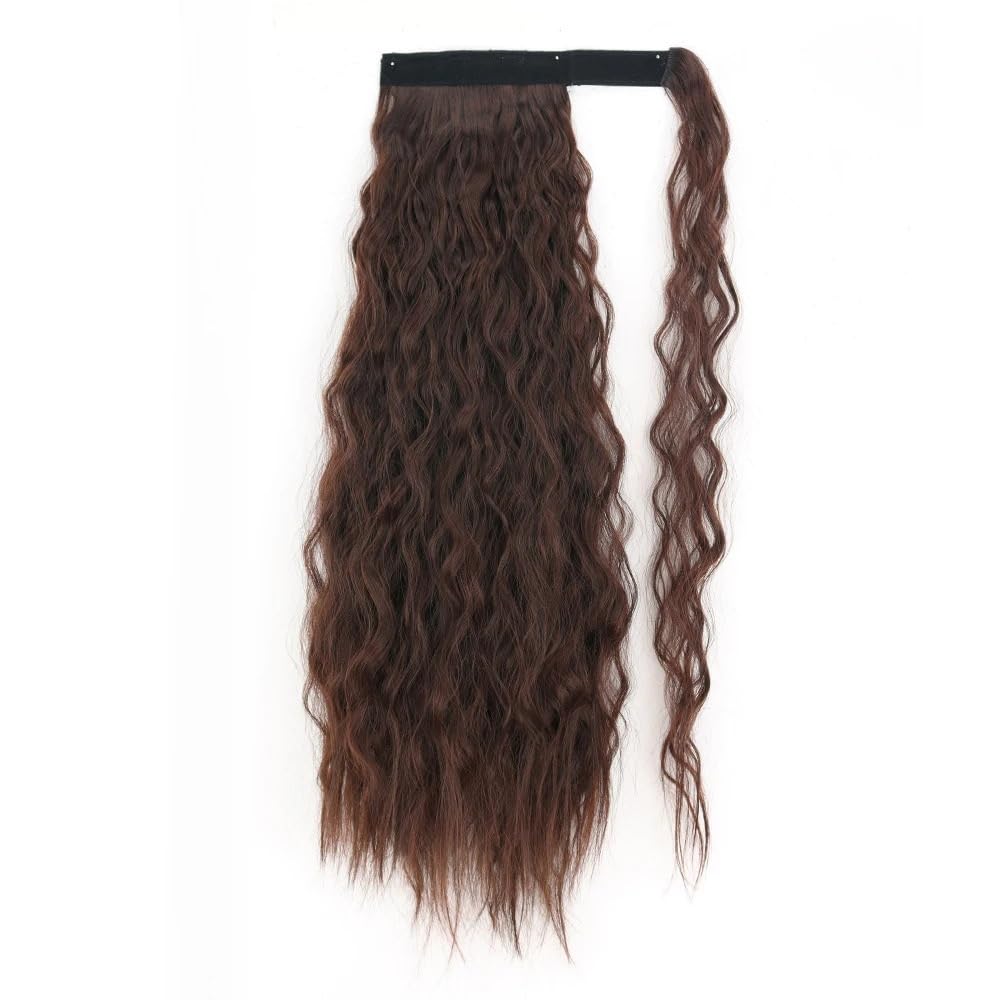 Pferdeschwanz Haarteil Pferdeschwanz-Extensions, 22/34 Zoll langer Afro-Locken-Wickel-Pferdeschwanz, lockiges, gewelltes synthetisches Haarteil for Frauen, gefälschte Pferdeschwänze, Clip-in-Haarverlä