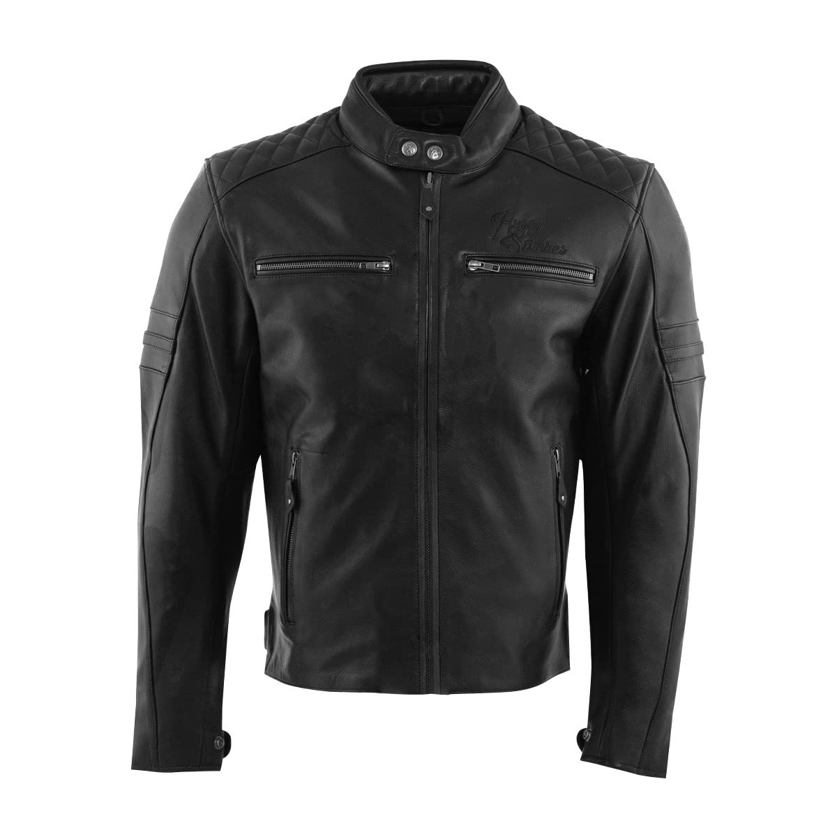 Rusty Stitches Jari V2 Motorrad Lederjacke, schwarz, L