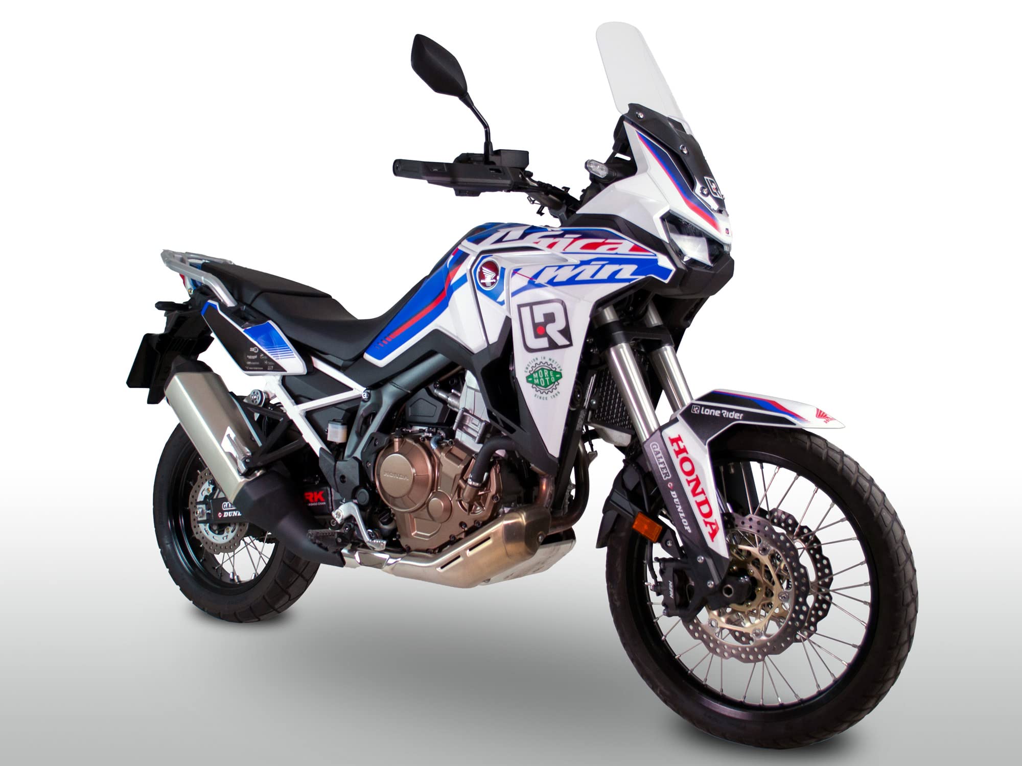 UNIRACING Dekoration Schutz Aufkleber Kit für Honda Africa Twin CRF 1100 2020-23, Kirian Replica Weiß